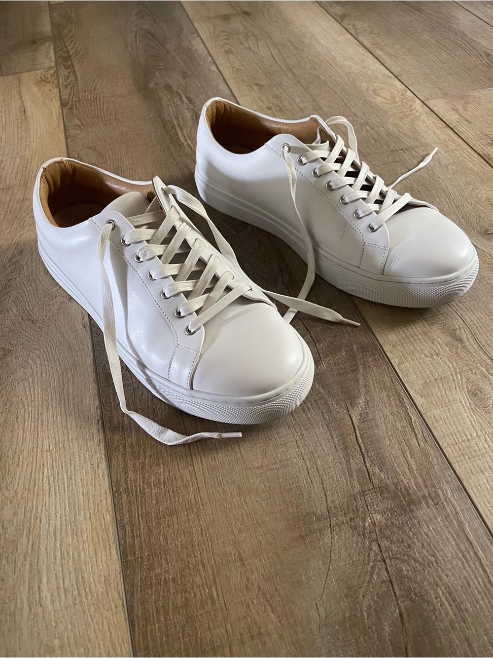 Thursday Boot Company Premier Low Top White Leather Sneakers - 11.5w - Picture 3 of 5